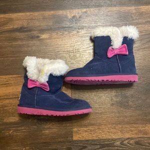 Navy and Pink Uggs Girls Size 3